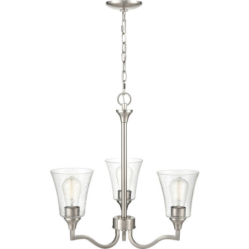 Caily 3 Light 21 inch Brushed Nickel Chandelier Ceiling Light